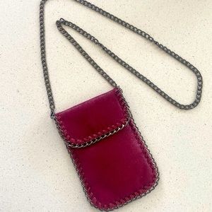 Burgundy Suede Crossbody Bag